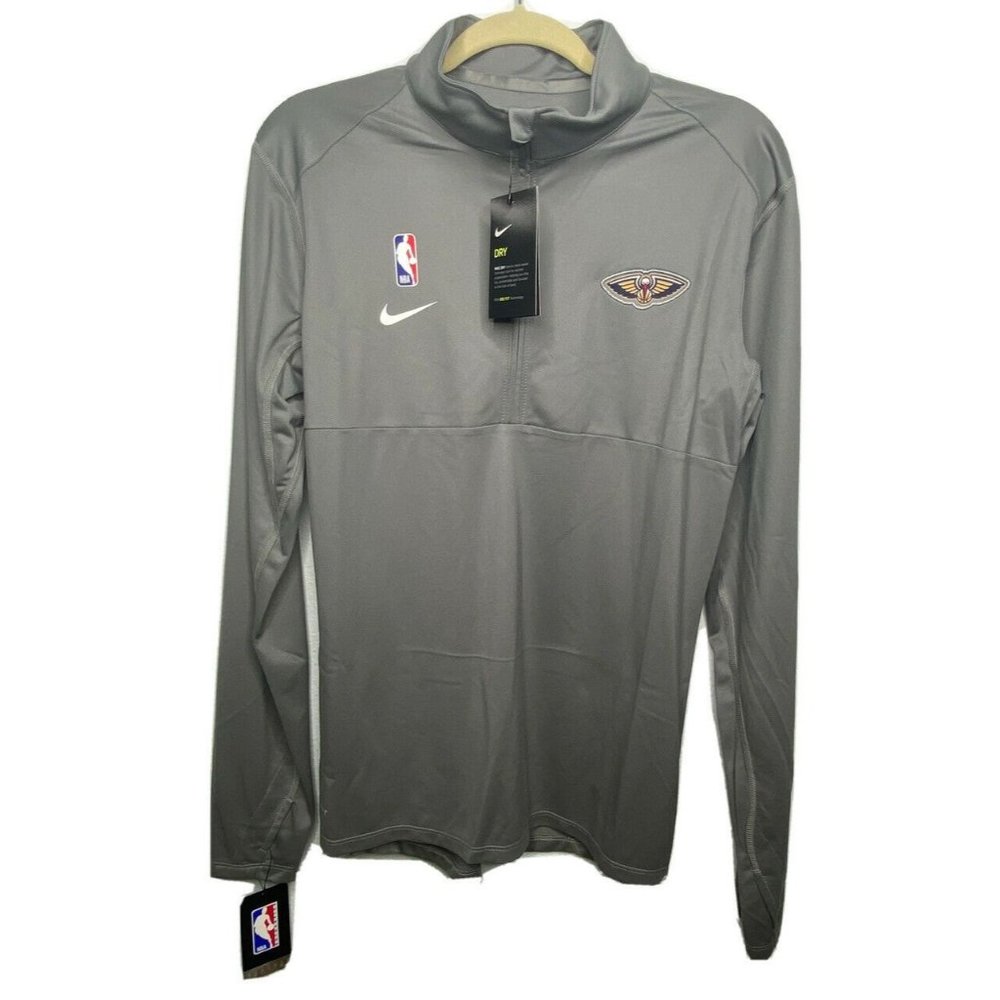NEW NBA New Orleans Pelicans Basketball Nike Dri-Fit GRAY Pullover AV1754-002